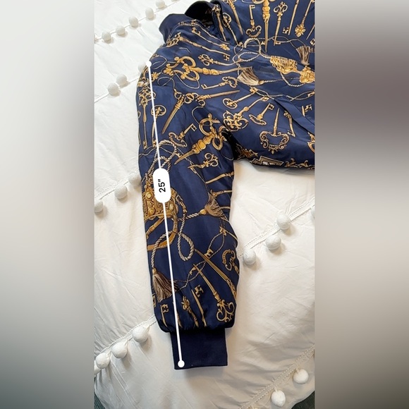 Vintage Baroque print silk bomber jacket - Picture 6 of 7